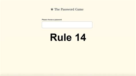 rule 14 password game|How to solve Rule 14 in The Password Game (READ DESC).